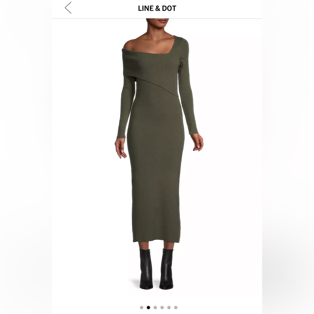 Line & Dot Sylvie One-Shoulder Sweaterdress